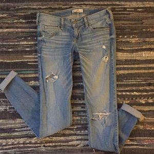 Light Wash, Destroyed, Hollister Jeans